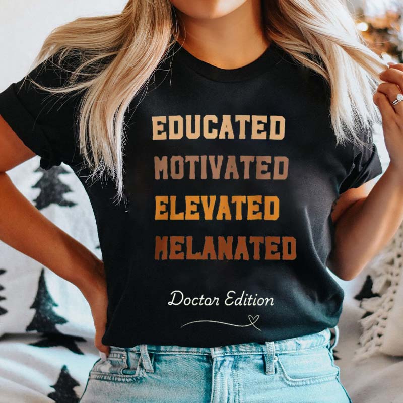 Personalized Educated Motivated Elevated Nurse T-Shirt