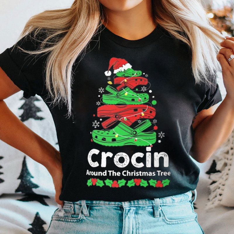 Crocin Around The Christmas Tree Nurse T-shirt