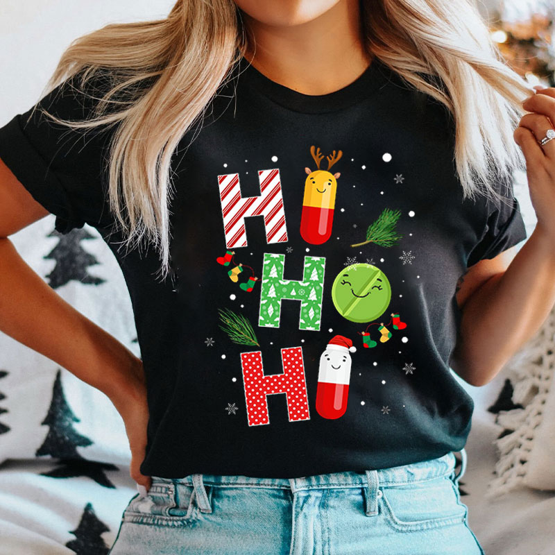 Ho Ho Ho Pill Nurse T-shirt