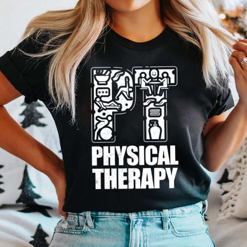 Retro Physical Therapy Nurse T-Shirt