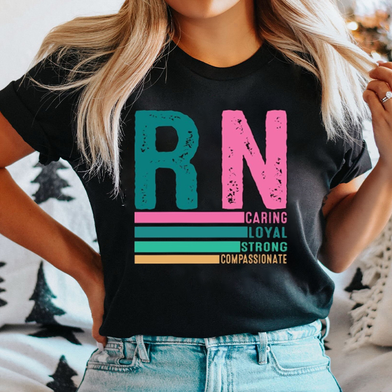 Personalized Caring Loyal Strong Compassionate Nurse T-Shirt