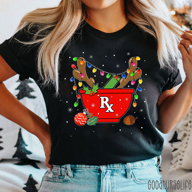 RX Bowl Christmas Nurse T-shirt