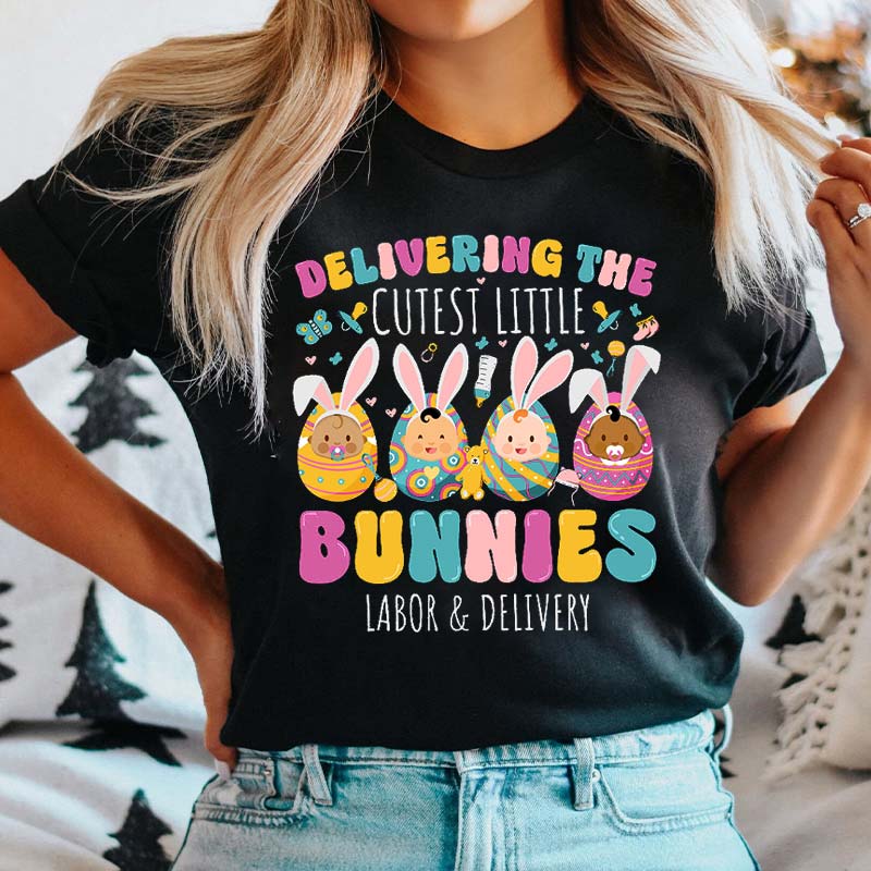 Delivering The Cutest Little Bunnies Easter Nurse T-Shirt