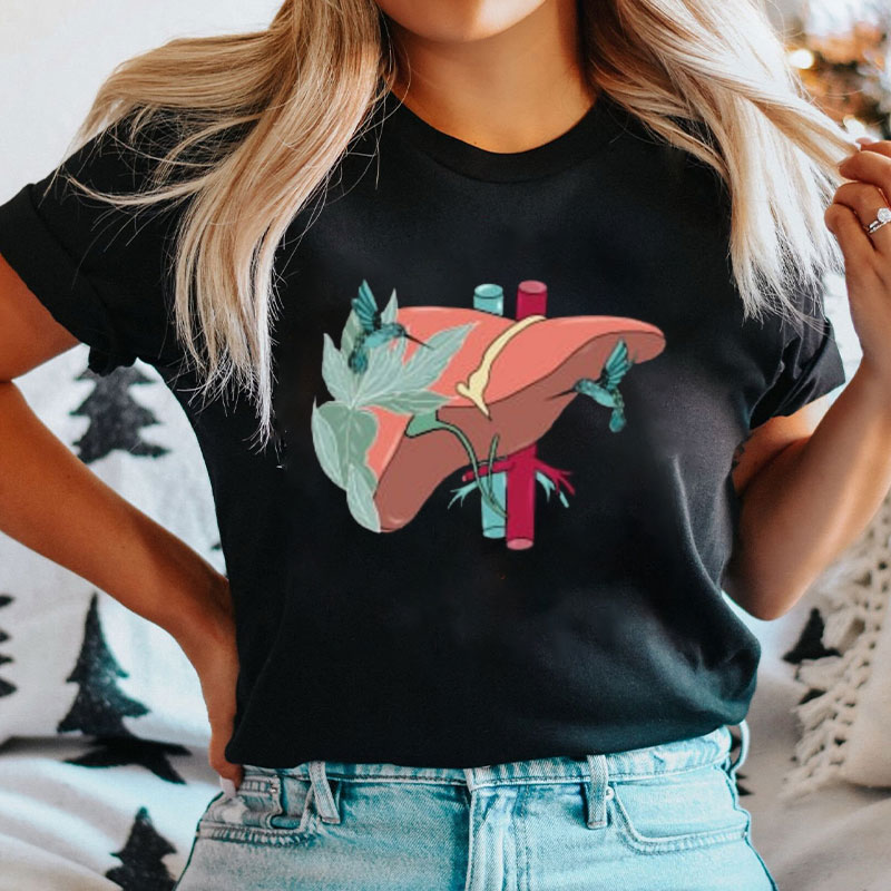 Medicine Design Liver Nurse T-Shirt