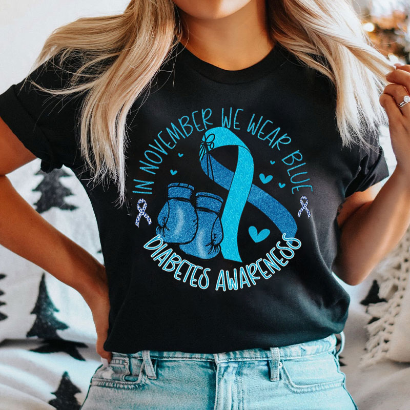 I'In November We Wear Blue Blue Ribbon Nurse T-shirt