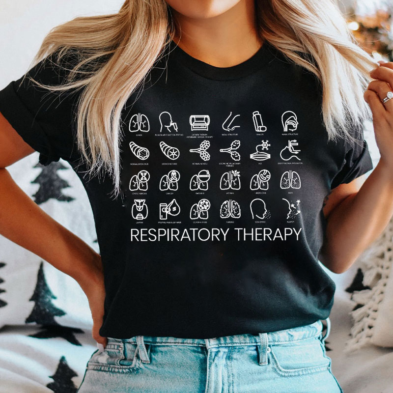 Pulmonologist Respiratory Therapist Nurse T-shirt
