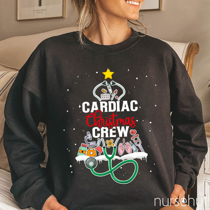 Cardiac Christmas Crew Nurse Sweatshirt