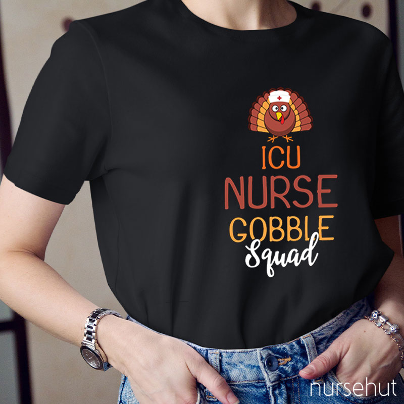Personalized Gobble Squad Nurse T-Shirt