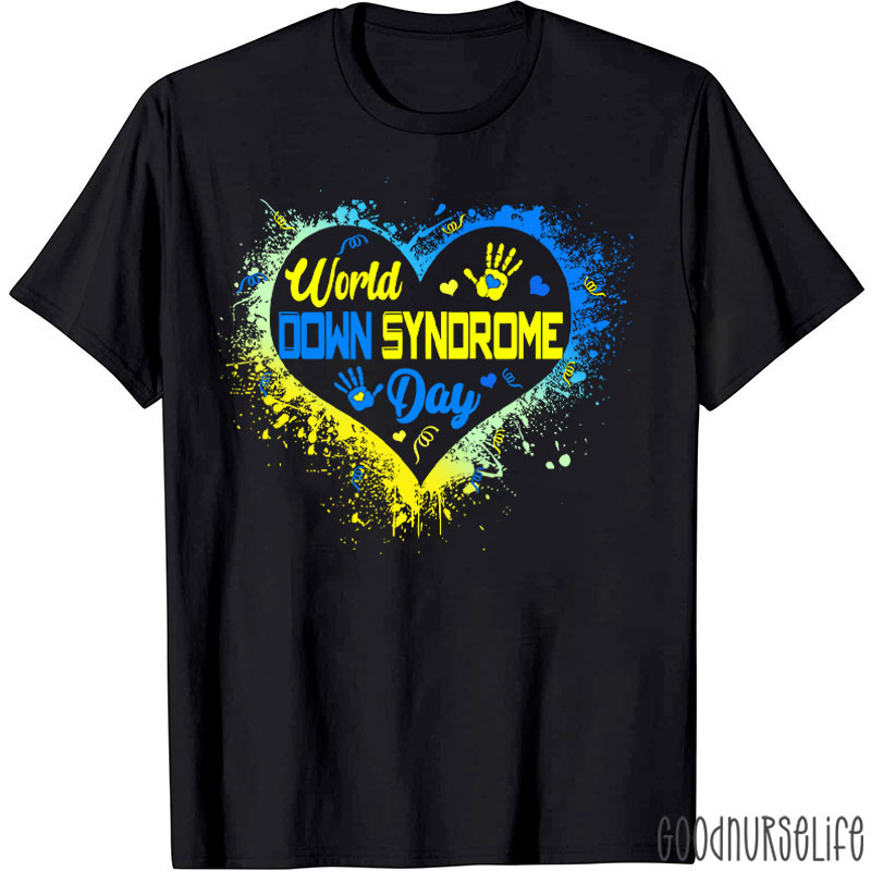 Heart Down Syndrome Day Nurse T-Shirt