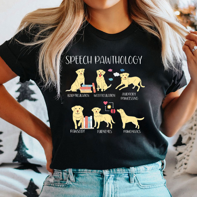 Funny Dogs Speech Pathology T-Shirt