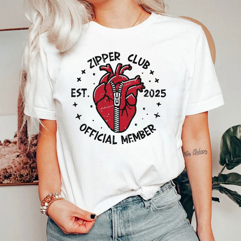 Zipper Club Official Member Heart Surgery Nurse T-Shirt