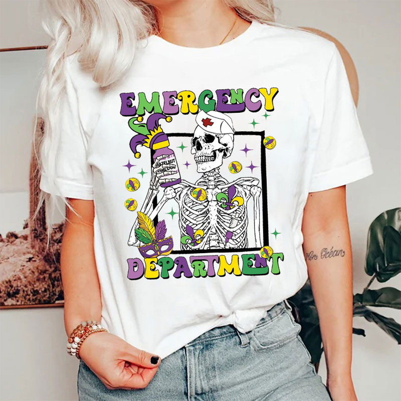 Festival Skeleton Emergency Department T-shirt