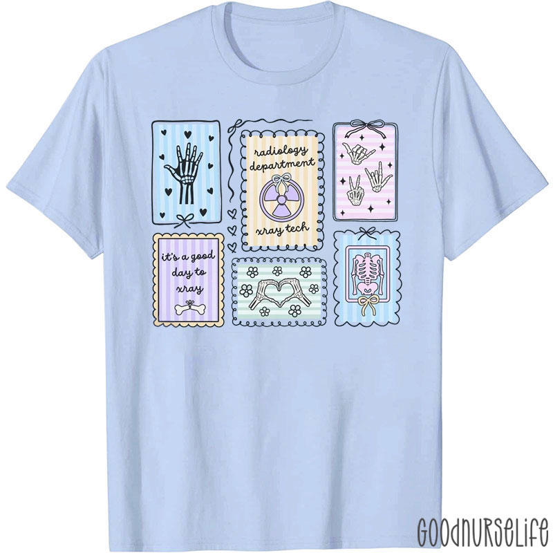 Radiology Department X-Ray Tech Skeleton Hand And Anatomy T-Shirt