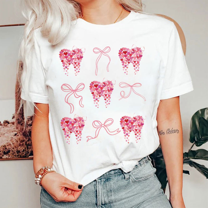 Pink Bow Tie And Teeth T-shirt