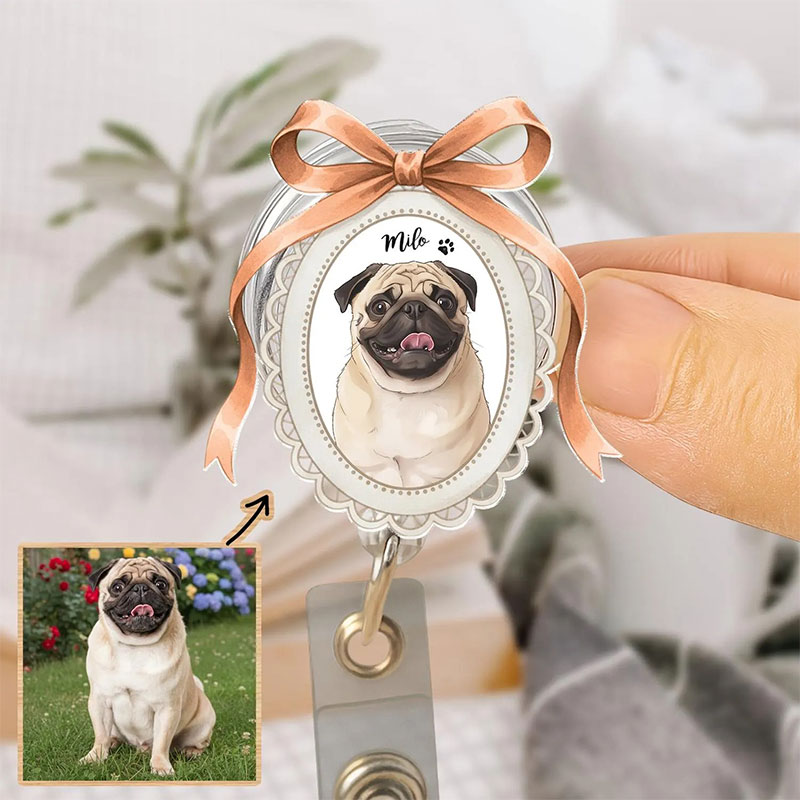 Personalized Pet Photo Badge Reel