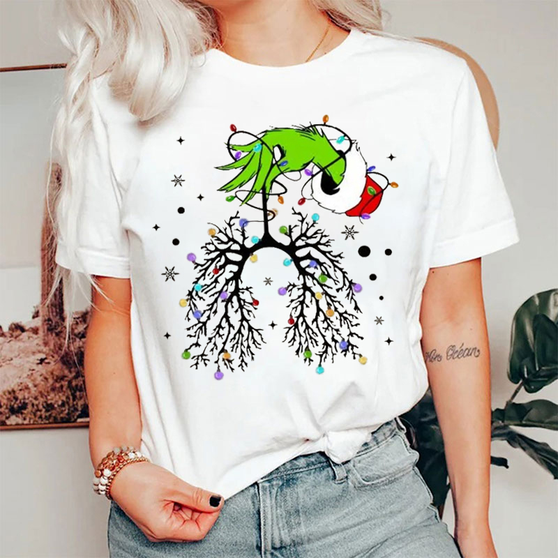 Lung Christmas Lights Xmas T-Shirt