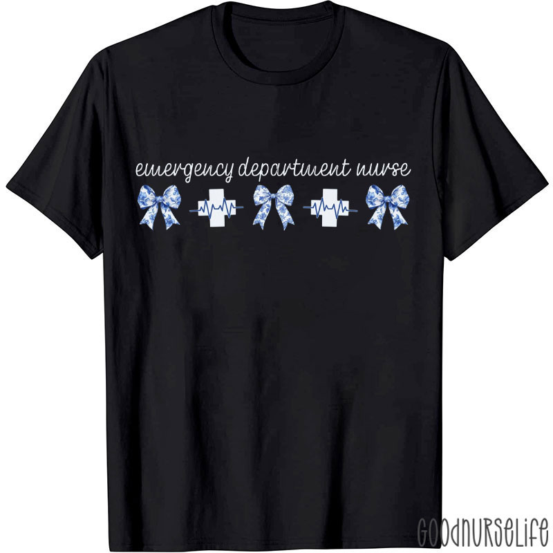 Emergency Department Bow Tie Nurse T-Shirt