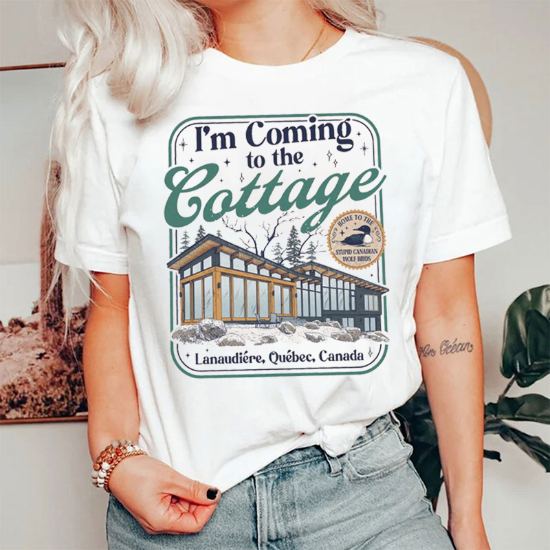 I'm Coming To The Cottage Hockey Romance T-shirt