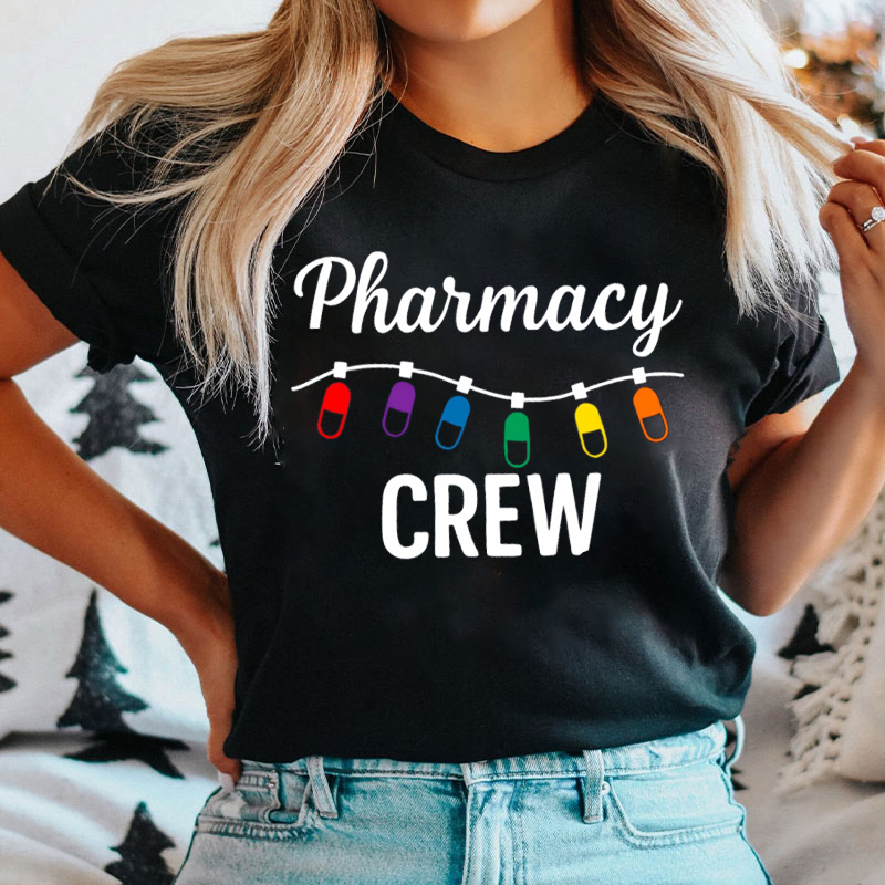 Christmas Light Pharmacy Crew T-shirt