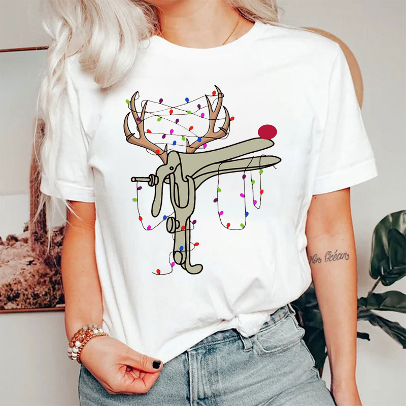 Funny Christmas Reindeer Speculum T-Shirt