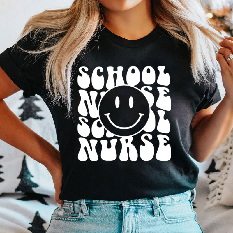 Smiley Face School Nurse T-Shirt