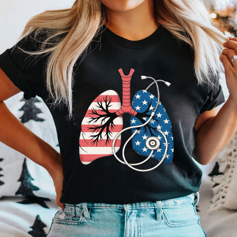 4th Of July Respiratory Therapist RT T-Shirt