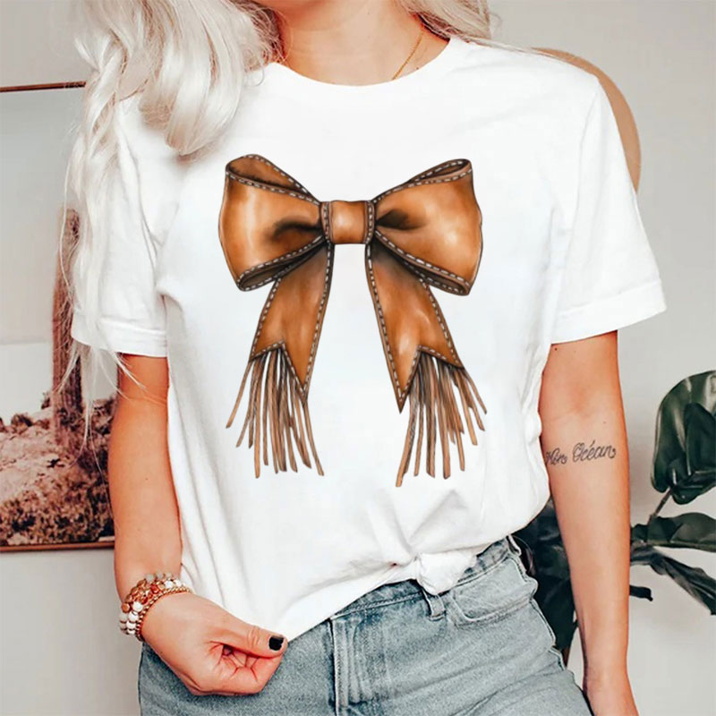 Western Cowgirl Bow Nurse T-Shirt