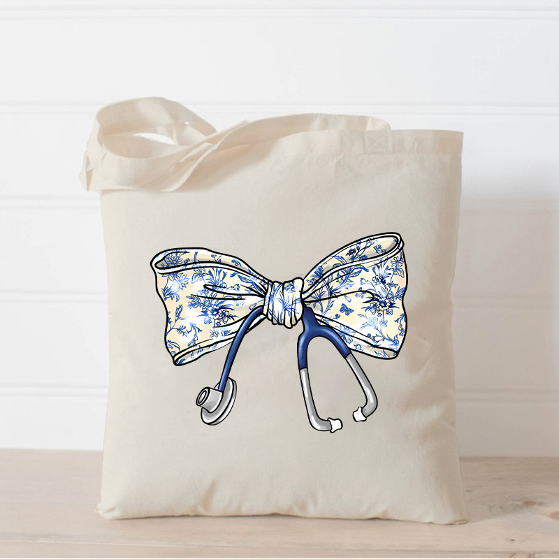 Stethoscope Bow Nurse Tote Bag