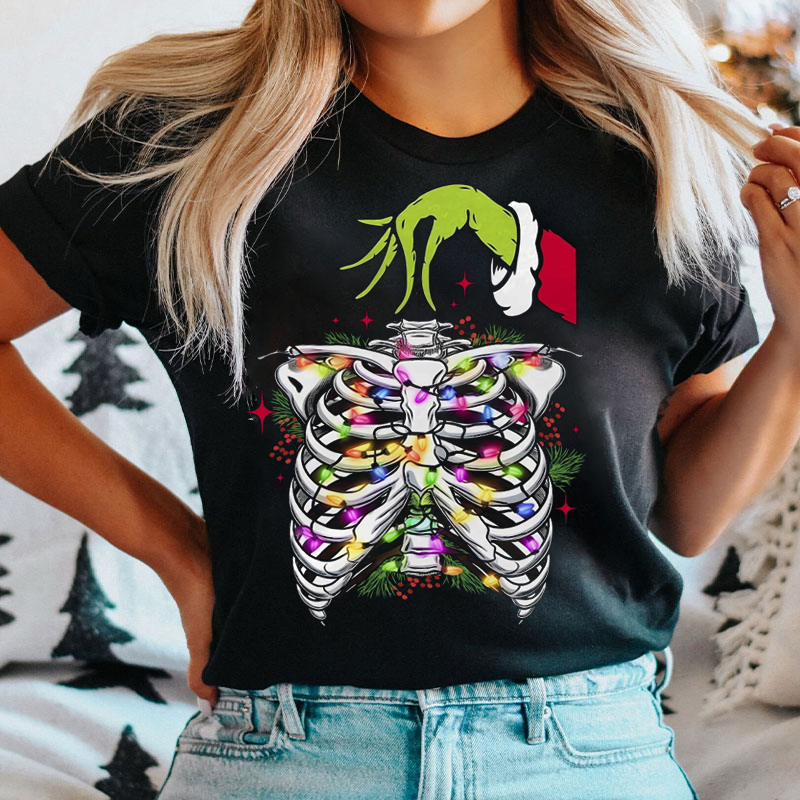 Radiology Christmas Lights Xray Christmas T-Shirt