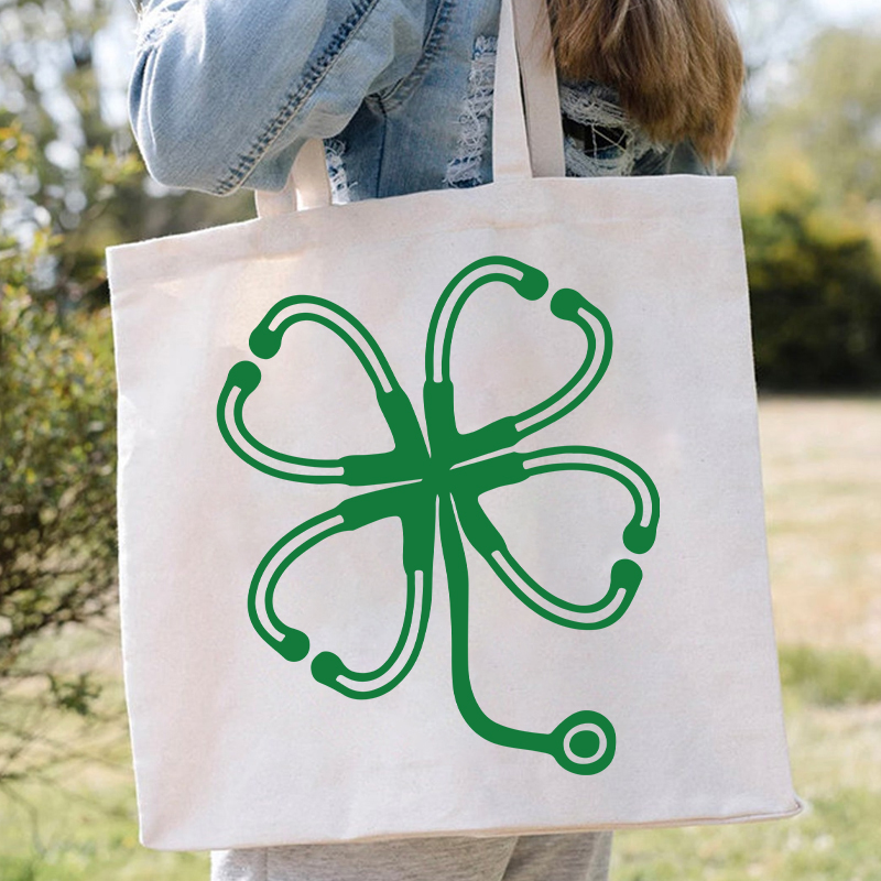 Clover Stethoscope Nurse Tote Bag