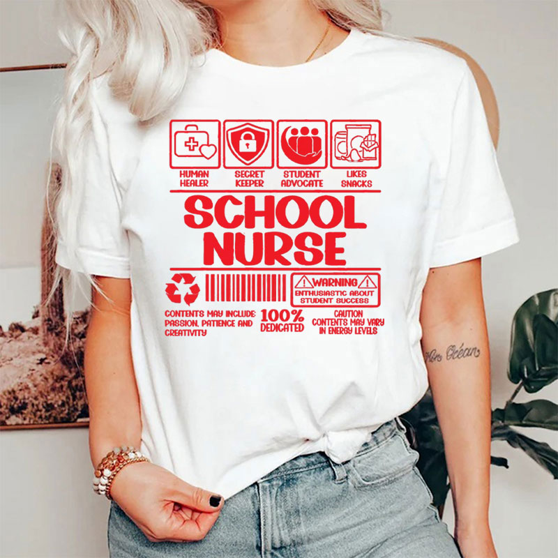 School Nurse Label Nurse T-Shirt