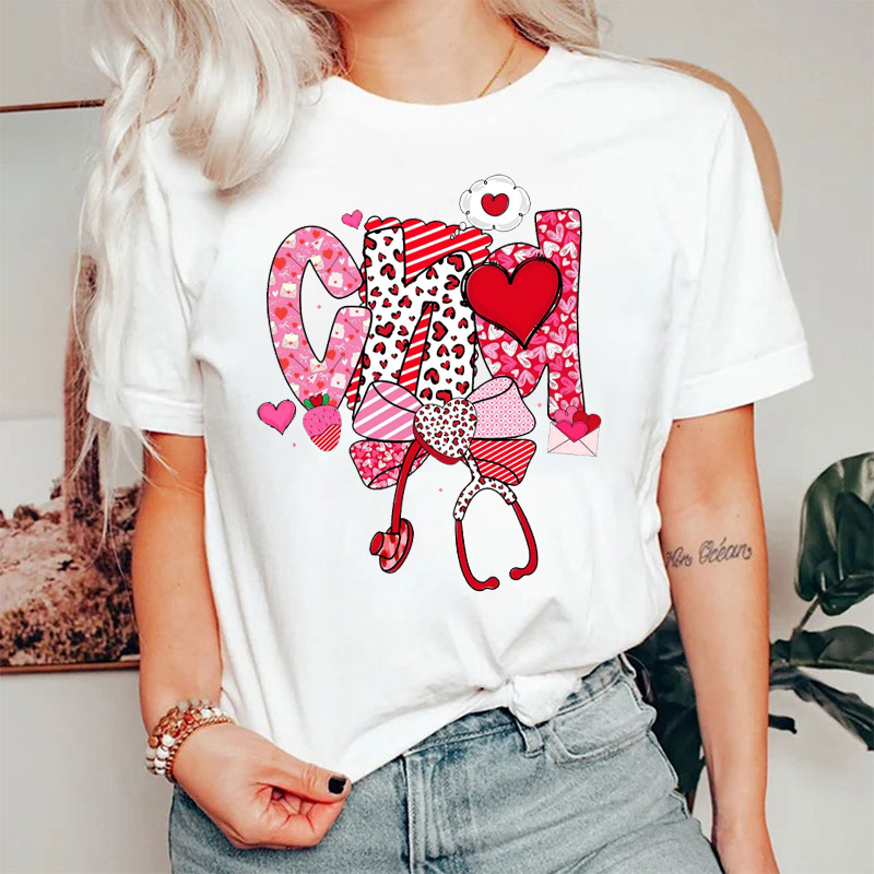 Personalized Stethoscope Bow Nurse T-Shirt