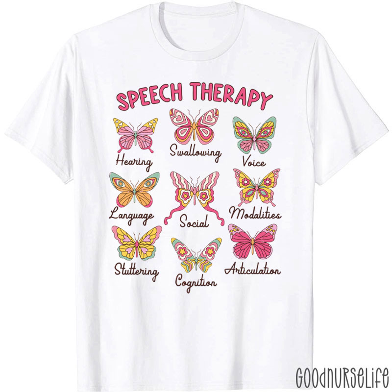 Speech Therapy Butterfly SLP T-Shirt