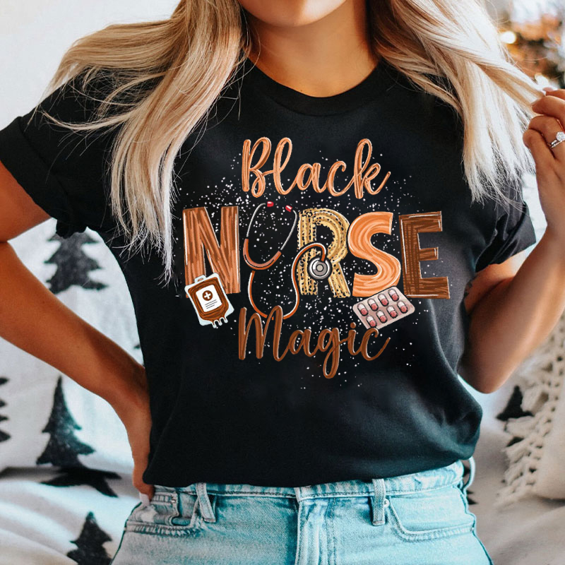 Black Nurse Magic Nurse T-shirt