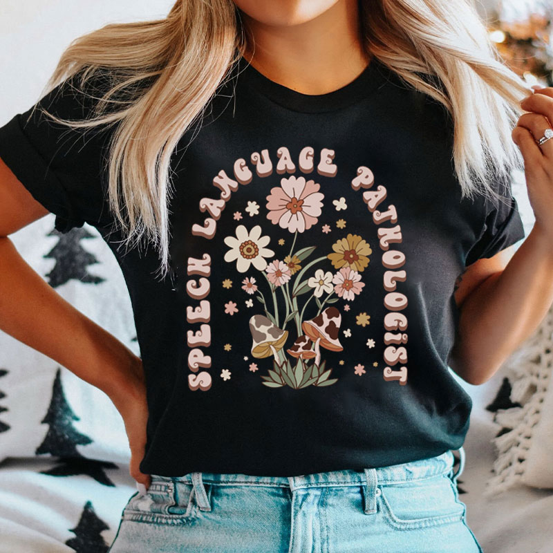 Floral Speech Language Pathologist T-Shirt