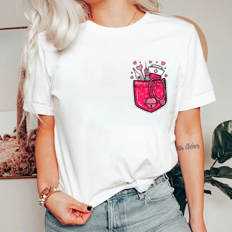 Valentine Nurse Pocket Nurse T-shirt