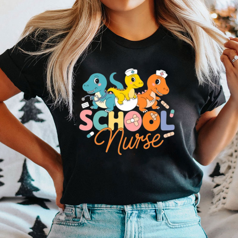 Dinosaur School Nurse T-Shirt