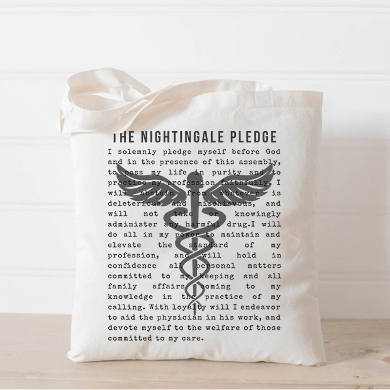 The Nightingale Pledge Nurse Tote Bag