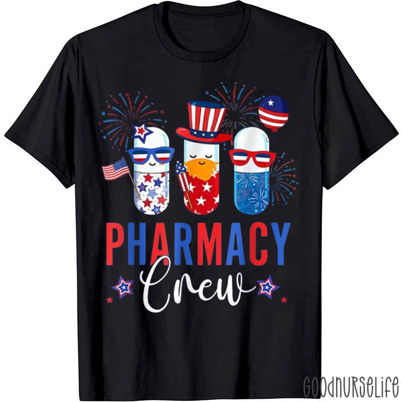 Cute Pills American Patriotic Pharmacy Crew Nurse T-Shirt