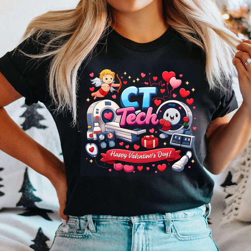 CT Tech Happy Valentine's Day T-shirt