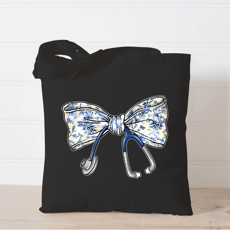 Stethoscope Bow Nurse Tote Bag