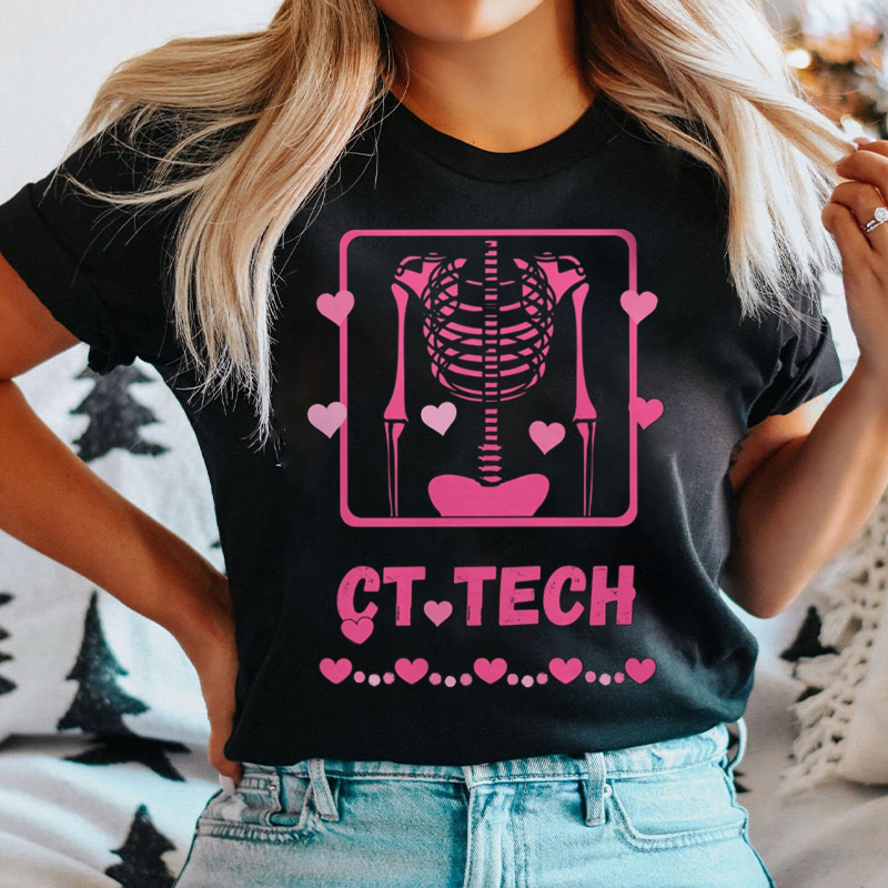Valentine Skeleton CT Tech T-shirt