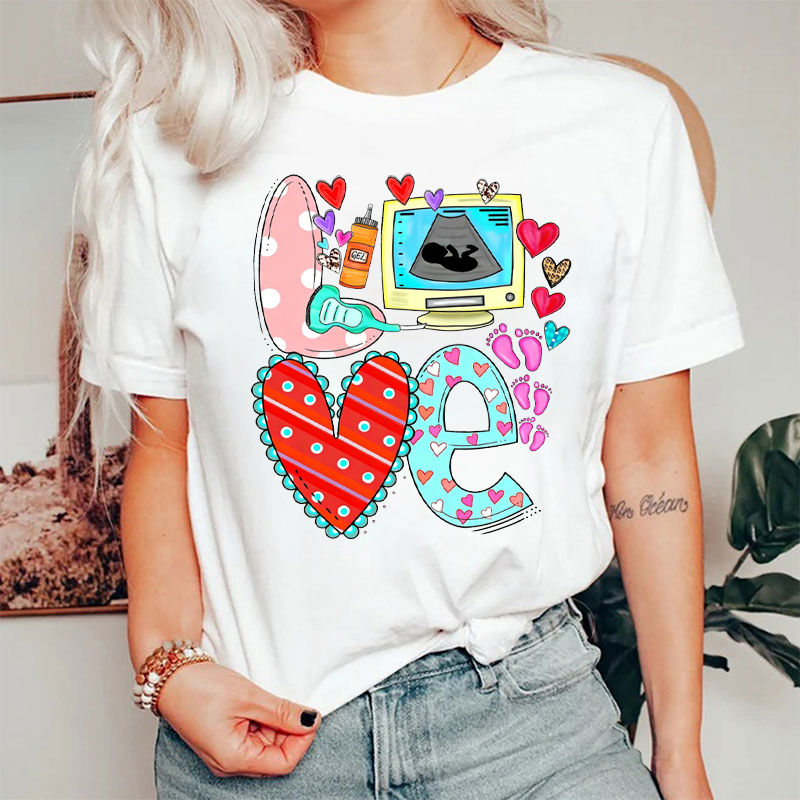 Valentine Ultrasound Technician T-Shirt