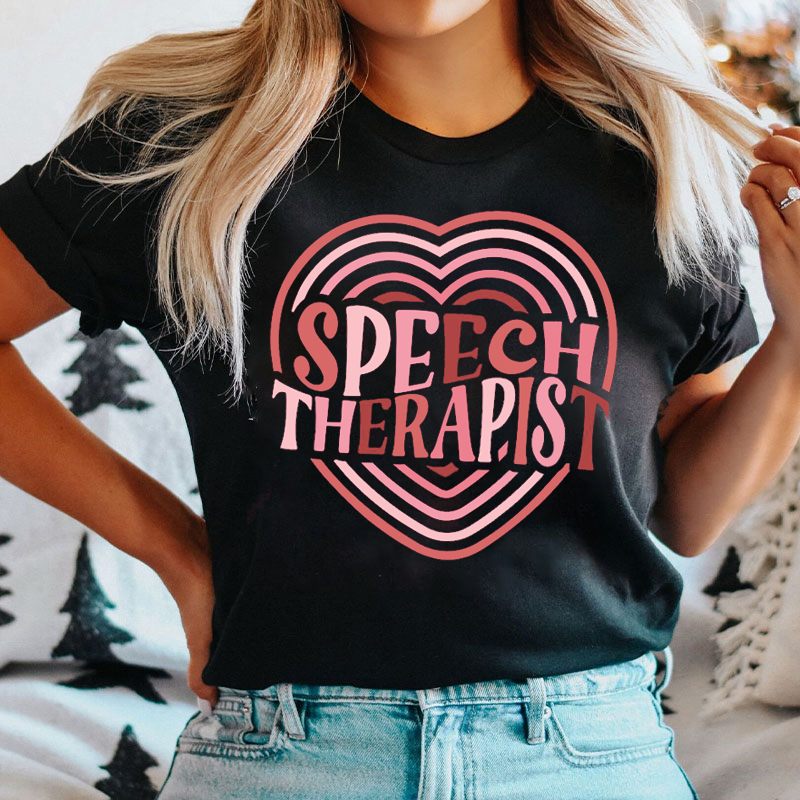 Speech Therapy Valentine Heart T-shirt