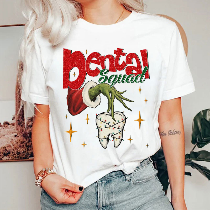 Christmas Dental Squad With Lights T-Shirt