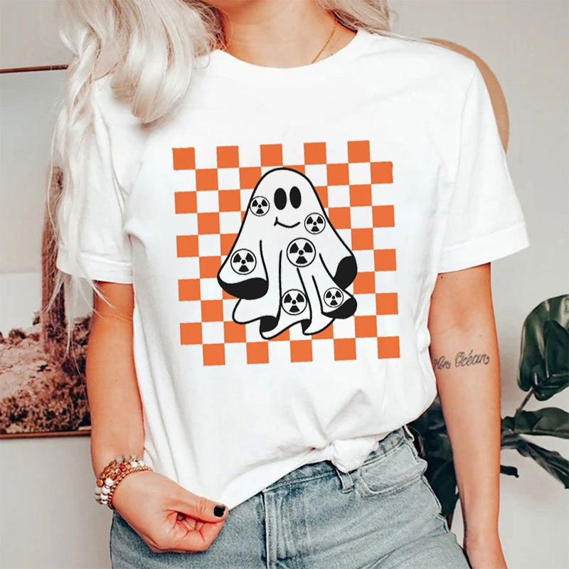 X-Ray Teach Halloween Ghost Nurse T-Shirt
