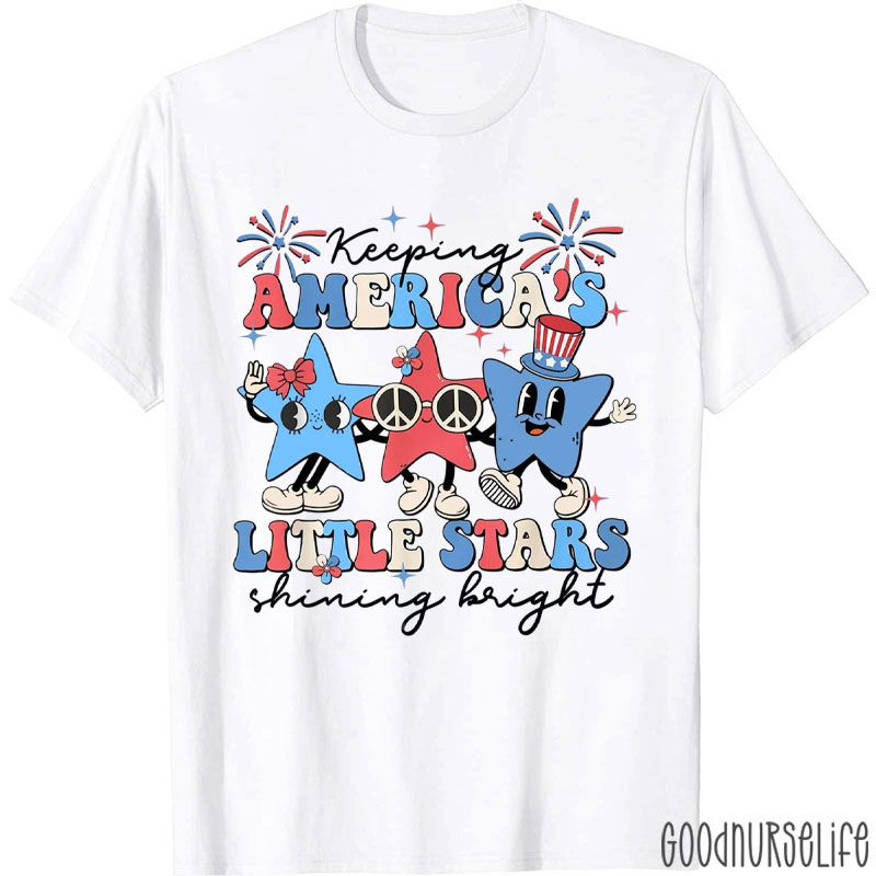 Keeping America's Little Stars Shining Bright Nurse T-Shirt