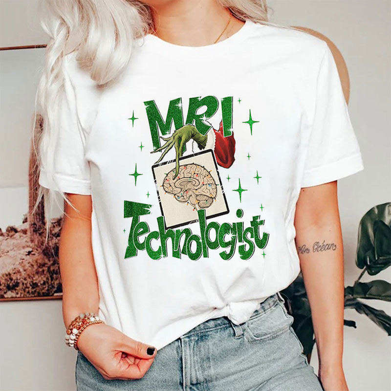 Mri Technologist Green Hand T-Shirt