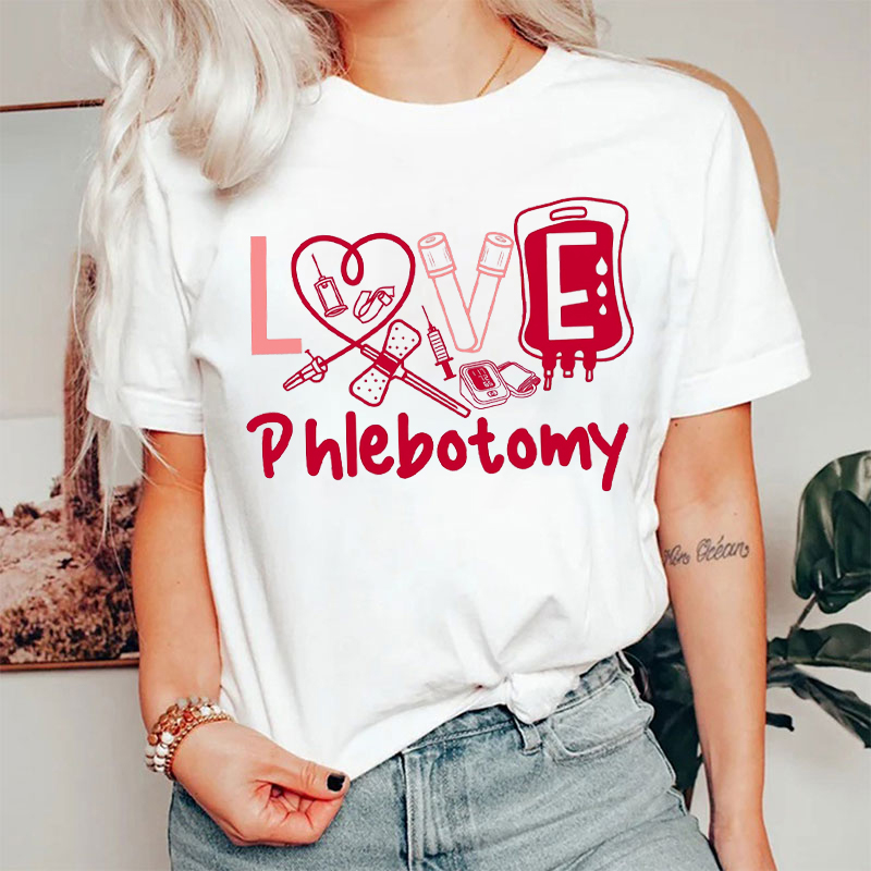 Love Phlebotomy Valentine T-shirt
