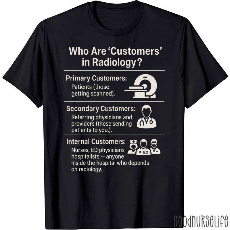 Who Are Customers In Radiology T-Shirt
